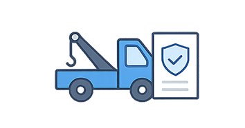 オプション特約（ロードサービス・弁護士特約・代車特約など）をイメージするイラスト